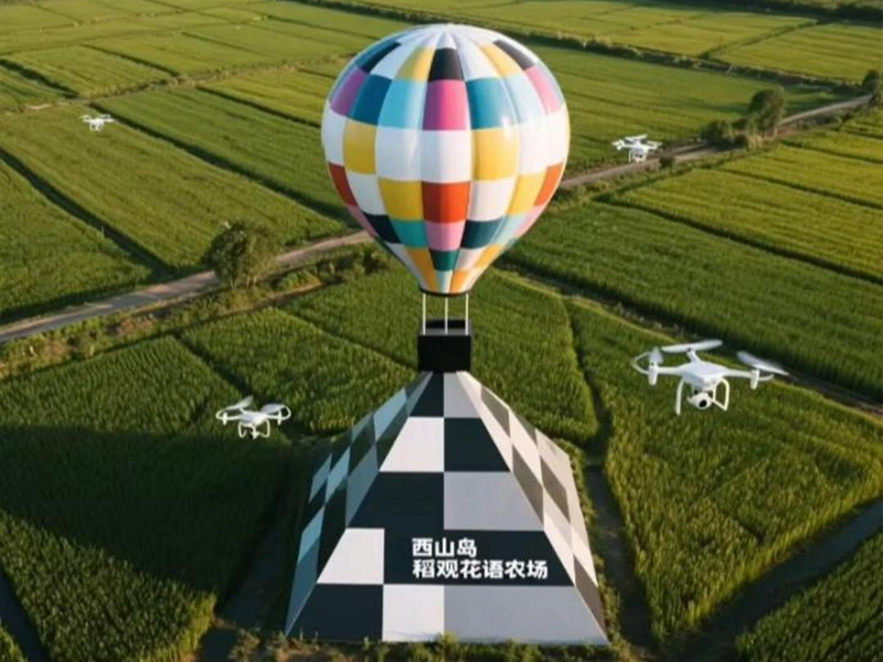 Artificial Simulation Hot Air Balloon Sculpture For Theme Park