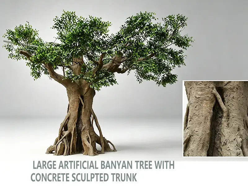 Large Artificial Banyan Tree (Concrete Sculpted Craft)