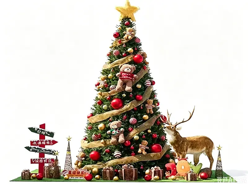 Custom Teddy Bear Christmas Tree Display